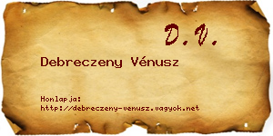 Debreczeny Vénusz névjegykártya